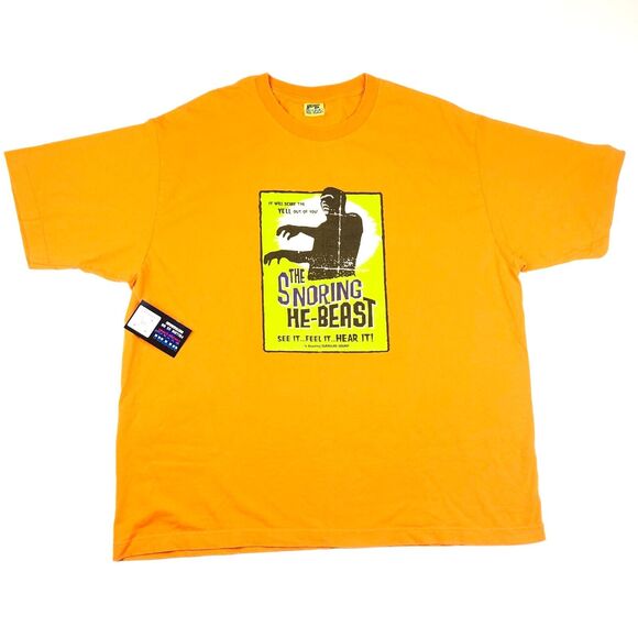 Halloween Its The Thing Snoring He-Beast Orange Tee T Shirt Size XXL 2XL B11 - Picture 1 of 4